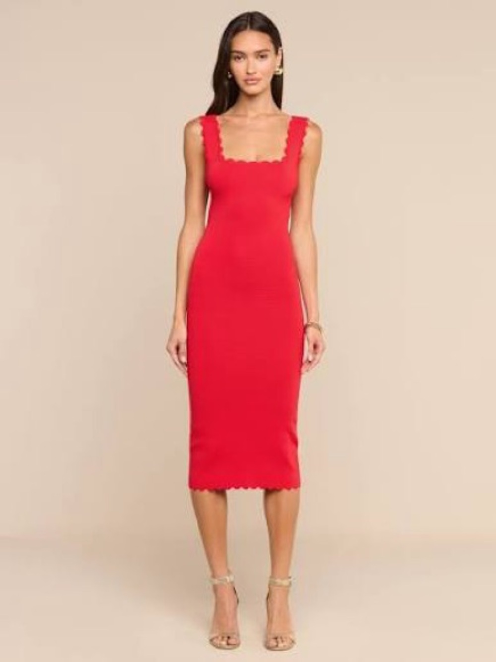 L’agence Romana Dress in Lipstick Red